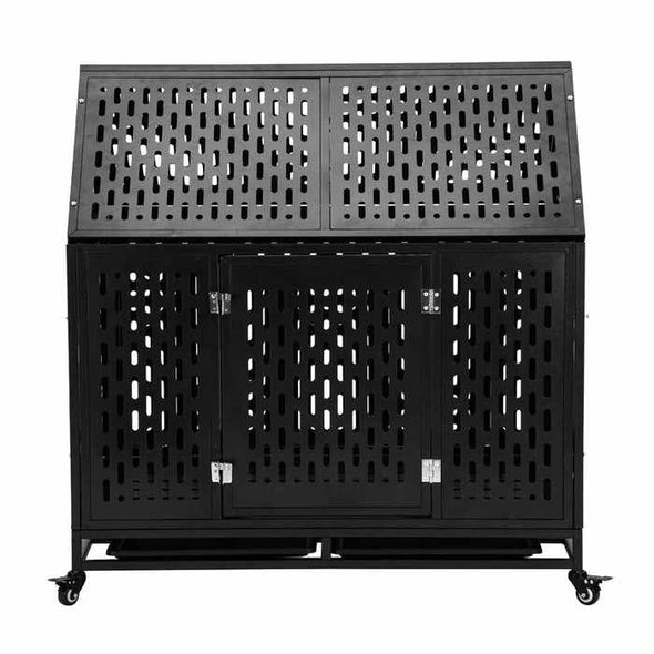 Indestructible Heavy Duty Dog Escape Proof Kennel Crate - Aroflit