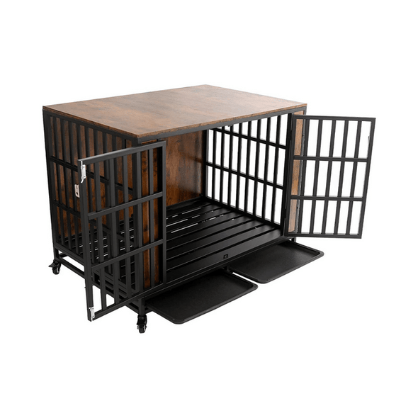 Indestructible Heavy Duty Dog Escape Proof Kennel Crate - Aroflit