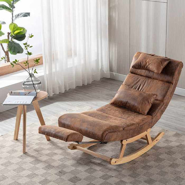 Indoor Bedroom Zero Gravity Chaise Lounge Rocking Chair - Aroflit