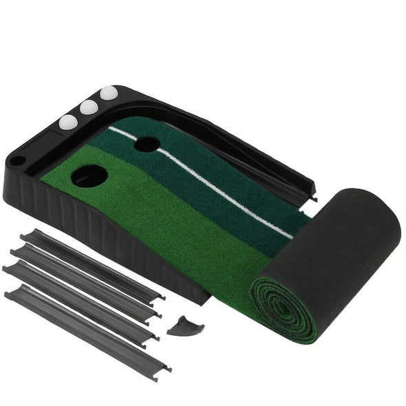 Indoor Golf Putting Green 10' with Auto Return, Practice Mat - Aroflit