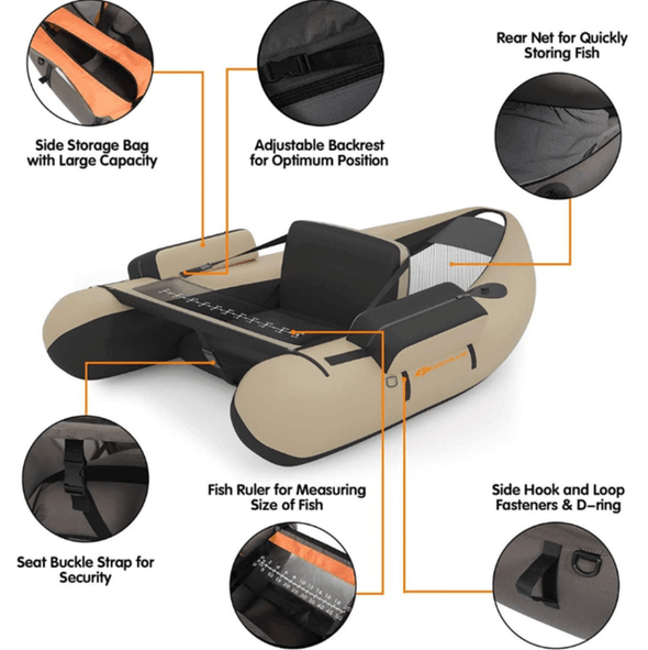 Inflatable Blow Up Fishing Pontoon Boat - Aroflit