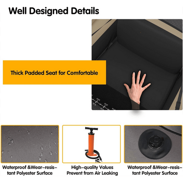 Inflatable Blow Up Fishing Pontoon Boat - Aroflit