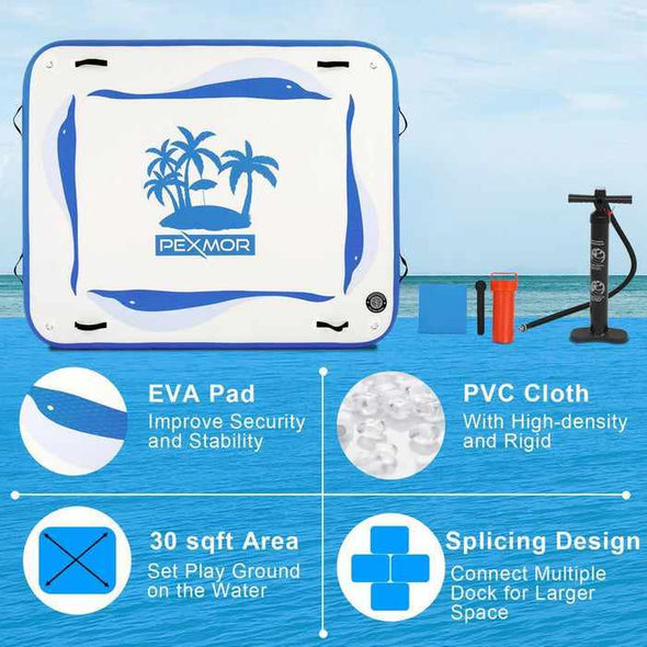 Inflatable Floating Island Dock - Aroflit