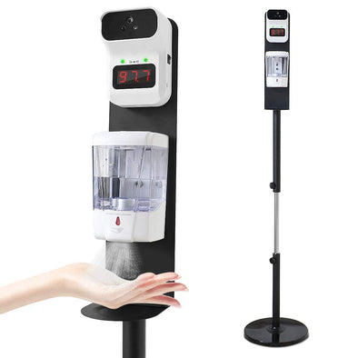 Infrared Thermometer & Automatic Soap Dispenser – Touchless Sanitization Station - Aroflit