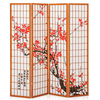 Japanese Wooden Folding Room Divider Privacy Screen - Aroflit