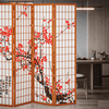 Japanese Wooden Folding Room Divider Privacy Screen - Aroflit