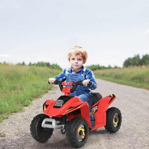 Kids Rechargeable 6V Four Wheeler Ride - On Quad ATV Toy - Aroflit