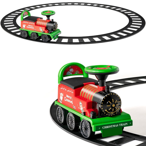 Kid's Rechargeable Ride - On Toy Train Set with Track 6V Electric Train - Aroflit