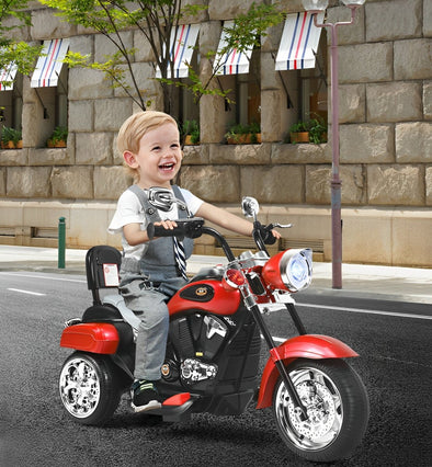Kids' Ride - On Motorcycle with Adjustable Headlight and All - Terrain Wheels - Aroflit