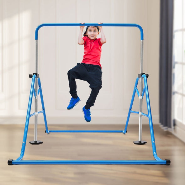 Kids Sturdy Adjustable Gymnastics Horizontal Kip Bar Indoor/Outdoor - Aroflit