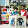 Kids Wooden Multi - Tier Bookshelf Toy Organizer with Pull - Out Drawers - Aroflit