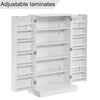 Kitchen Pantry Cabinet, Adjustable Shelves, Large Storage, White - Aroflit