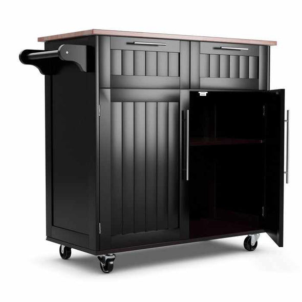 Kitchen Rolling Island Storage Cart With Wheels - Aroflit