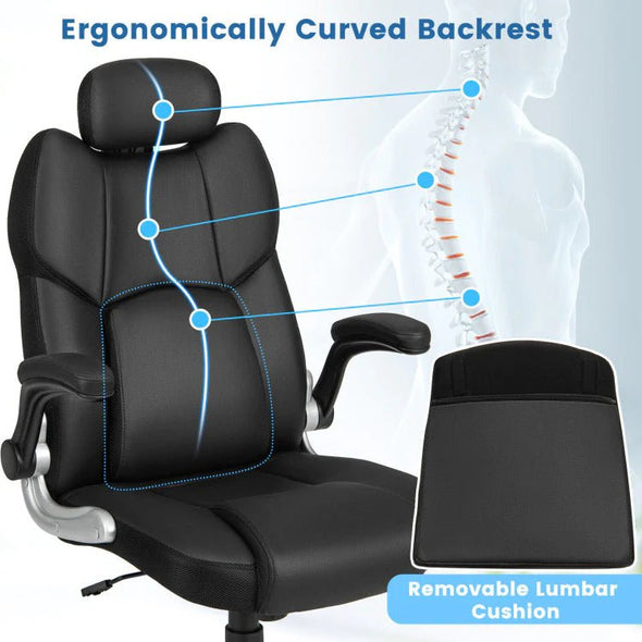 Kneading Massage Office Chair with Adjustable Headrest – Relax & Support - Aroflit