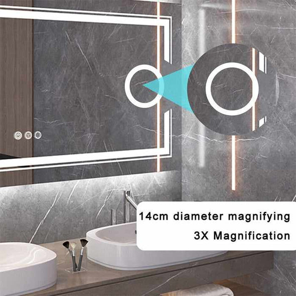 Large Backlit Bathroom Mirror With LED Lights - Aroflit
