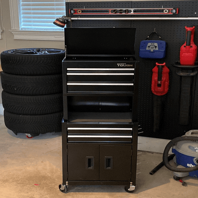 Large Capacity Rolling Tool Chest with Drawers, Stainless Toolbox - Aroflit