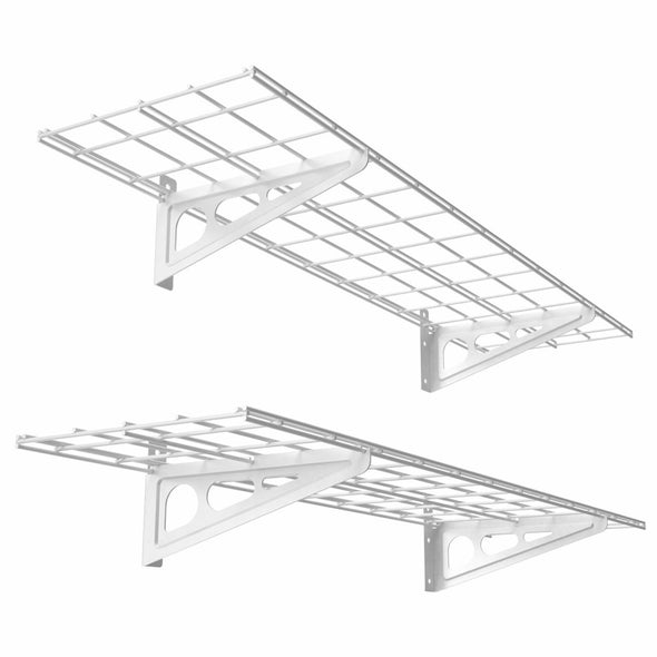 Large Capacity Wall Mounted Garage Shelving Storage 2 PCS, Heavy Duty - Aroflit