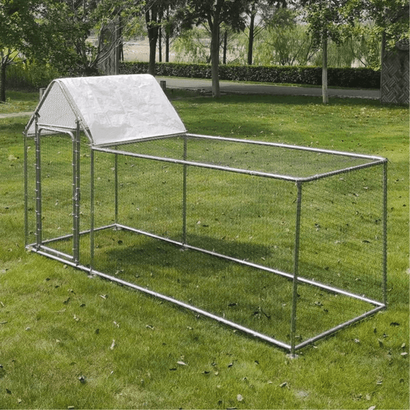 Large Chicken Tractor Runs Coop Pen House Cage - Aroflit