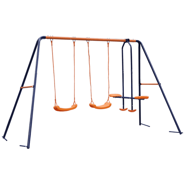 Large Children's Metal Backyard Swing Set - Aroflit
