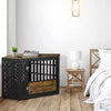 Large Dog Kennel Crate End Table Furniture - Aroflit