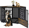 Large Dog Kennel Crate End Table Furniture - Aroflit