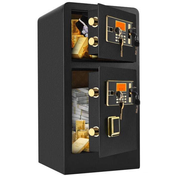 Large Home Safe 4.5 Cub Fireproof Double Lockbox with Digital Keypad - Aroflit