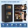 Large Home Safe 4.5 Cub Fireproof Double Lockbox with Digital Keypad - Aroflit