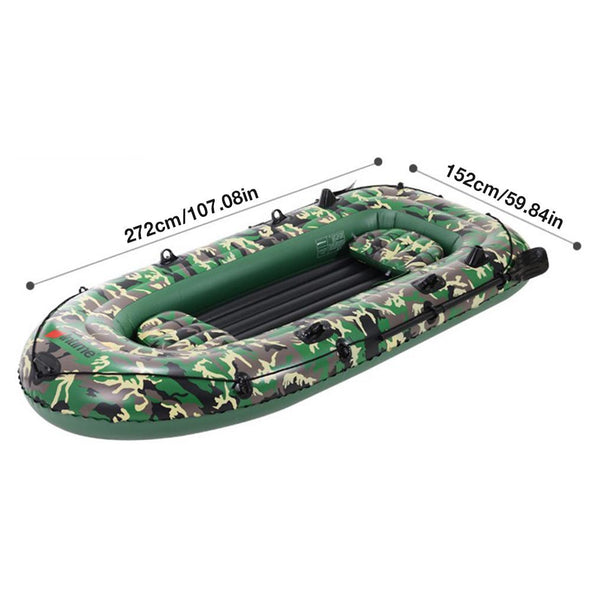 Large Inflatable Summer Family Rowing Boat, Fishing Raft for 3 - 4 People - Aroflit