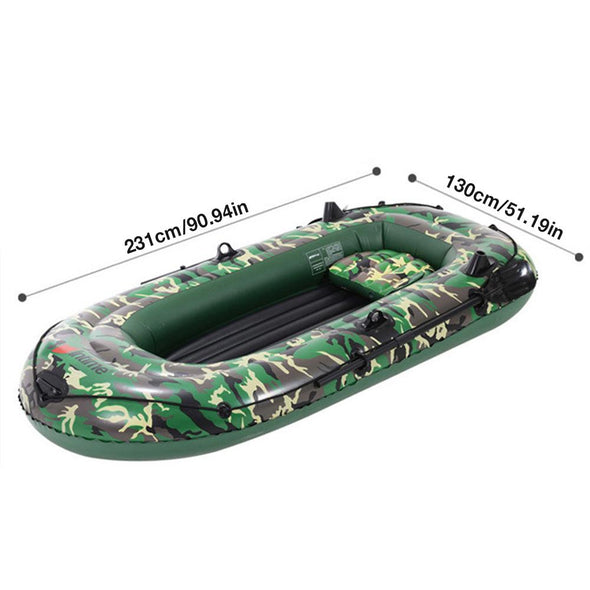 Large Inflatable Summer Family Rowing Boat, Fishing Raft for 3 - 4 People - Aroflit