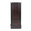 Large Mirrored Wooden Standing Jewelry Armoire – Elegant Organizer Cabinet - Aroflit