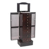 Large Mirrored Wooden Standing Jewelry Armoire – Elegant Organizer Cabinet - Aroflit
