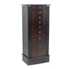 Large Mirrored Wooden Standing Jewelry Armoire – Elegant Organizer Cabinet - Aroflit