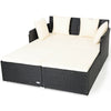 Large Modern Outdoor Patio Furniture Cushioned Daybed with Pillows - Aroflit