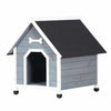 Large Outdoor Insulated Wooden Kennel Dog House - Aroflit