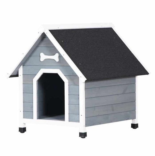 Large Outdoor Insulated Wooden Kennel Dog House - Aroflit