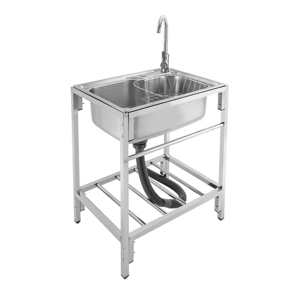 Large Stainless Steel Freestanding Laundry Room Utility Sink, Stylish - Aroflit