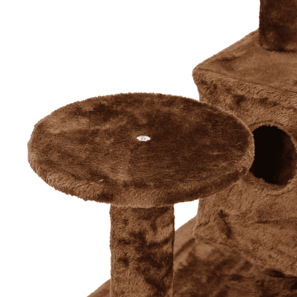 Large Tall Carpeted Cat Tree Condo Tower Climbing Stand - Aroflit