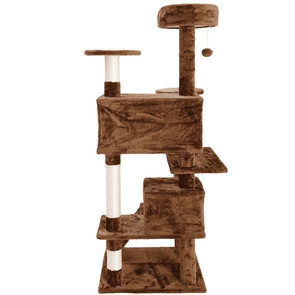 Large Tall Carpeted Cat Tree Condo Tower Climbing Stand - Aroflit