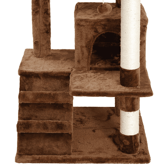 Large Tall Carpeted Cat Tree Condo Tower Climbing Stand - Aroflit