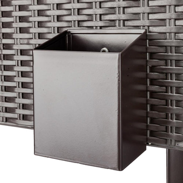 Large Wheeled Outdoor Patio Beverage Cooler Chest - 80 Quart with Rattan - Aroflit