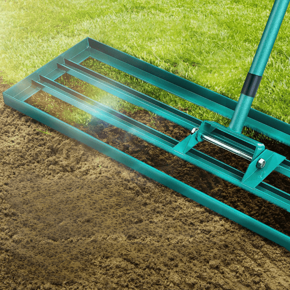 Lawn Leveling Rake Ultra Wide Yard Dirt Leveler, Ergonomic Tool - Aroflit