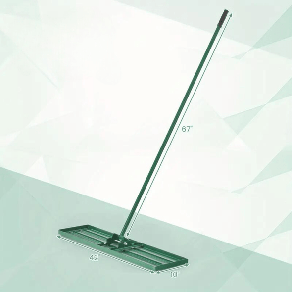Lawn Leveling Rake Ultra Wide Yard Dirt Leveler, Ergonomic Tool - Aroflit