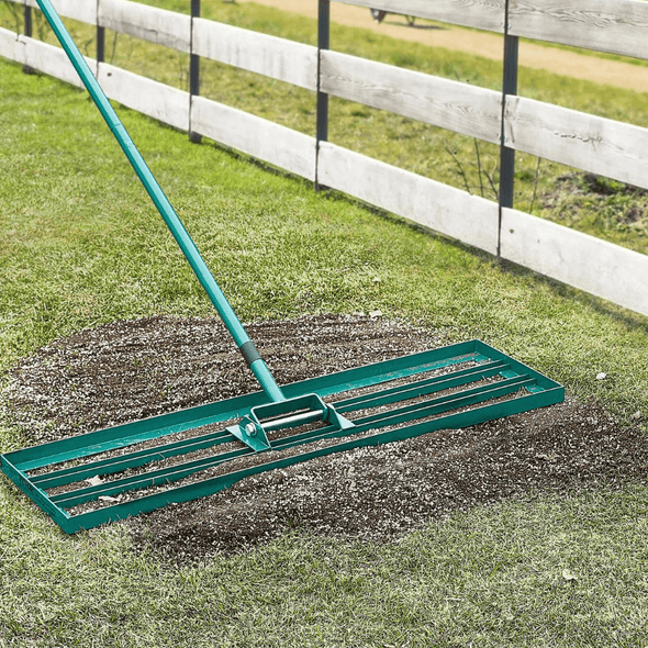 Lawn Leveling Rake Ultra Wide Yard Dirt Leveler, Ergonomic Tool - Aroflit