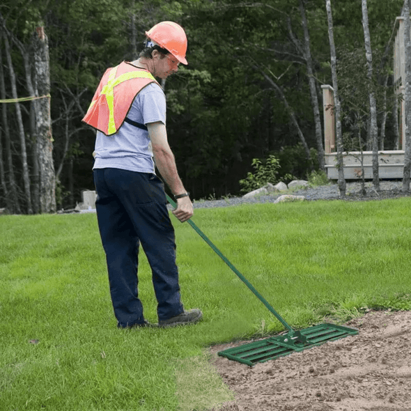 Lawn Leveling Rake Ultra Wide Yard Dirt Leveler, Ergonomic Tool - Aroflit