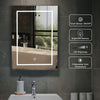 LED Mirrored Bathroom Cabinet with Adjustable Light & Storage - Aroflit