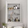 LED Mirrored Bathroom Cabinet with Adjustable Light & Storage - Aroflit