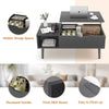 Lift Top Coffee Table with Storage & Adjustable Height Mechanism - Aroflit
