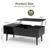 Lift Top Coffee Table with Storage & Adjustable Height Mechanism - Aroflit