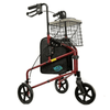 Lightweight 3 Wheel Rollator Walker with Basket for Easy Mobility - Aroflit