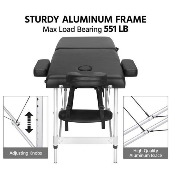 Lightweight Aluminum Massage Table with Adjustable Height - Aroflit